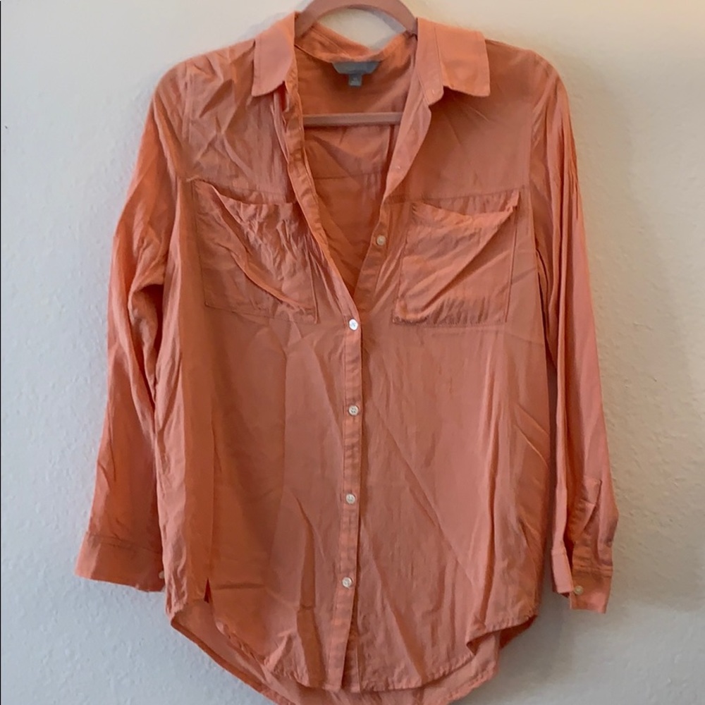 Coral button down